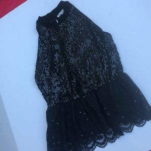 Beaded black top NWT